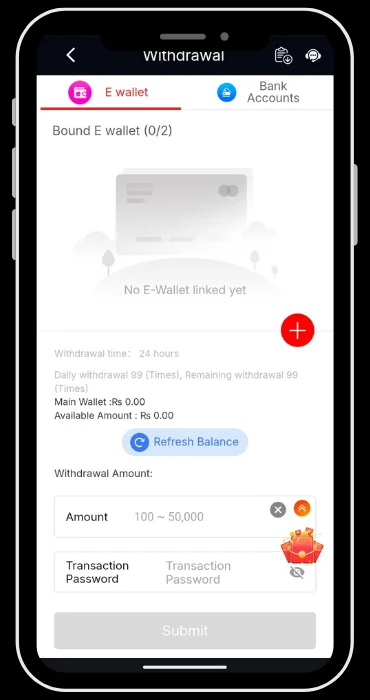 Play Rupees Withdraw