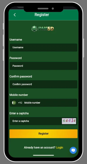Pak5D Game account register